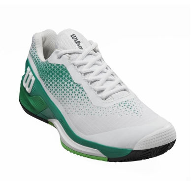 Wilson Tennis Shoes Rush Pro 4.0 Clay/Sand Court White/Green Men's